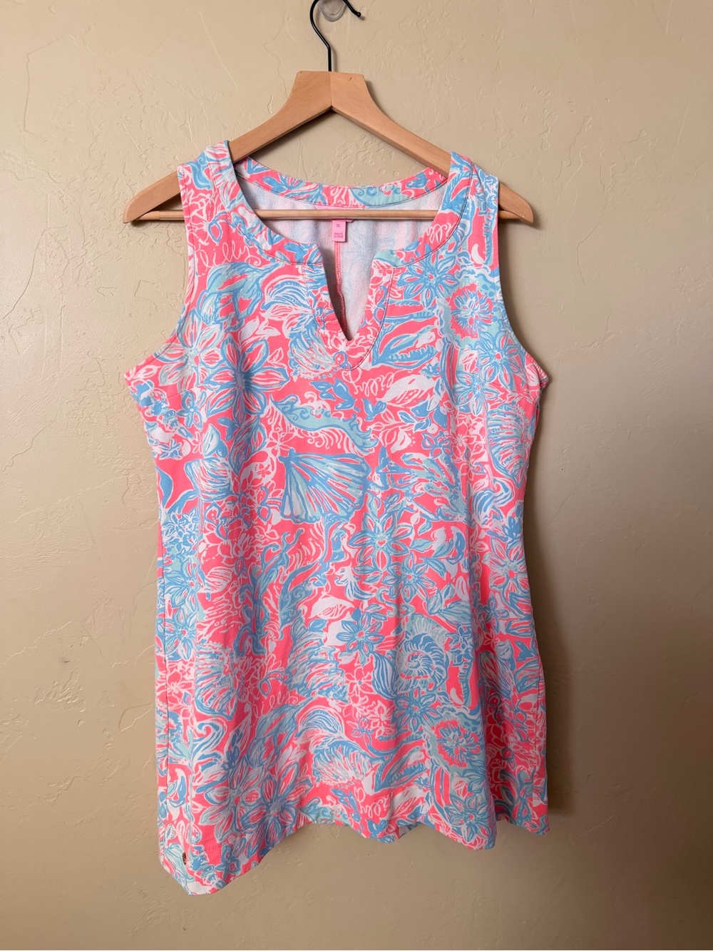 Lilly Pulitzer Pink & Aqua Floral Tunic Top